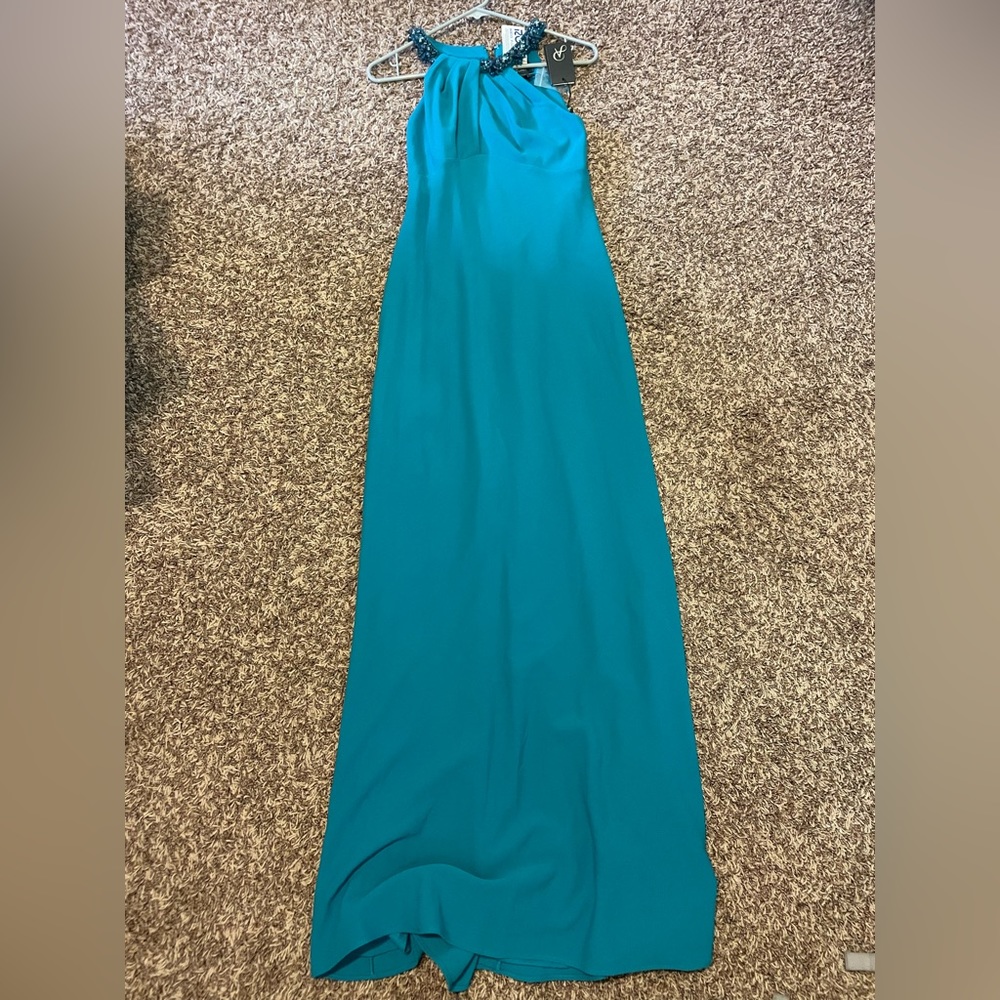 Long teal prom/formal dress